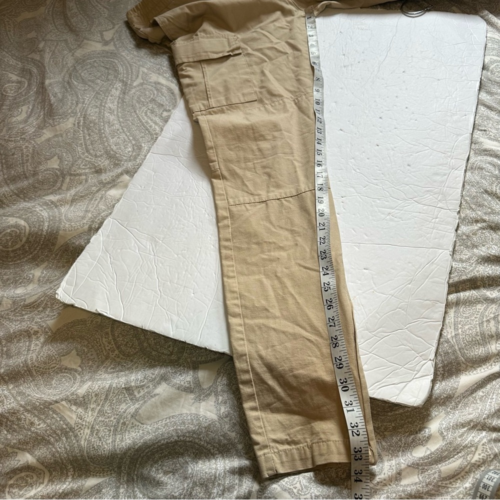 Fear of God Men’s Khaki Elastic Waist Pull On Zip Ankle Joggers- Size Medium - Picture 7 of 12